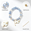Blue Crystal Rabbit Charm Bracelet – Sweet Handmade Beaded Bracelet